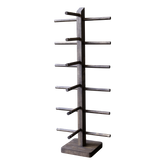 Display til briller m. 6 holdere, H42/L17/B14 cm mørk natur
